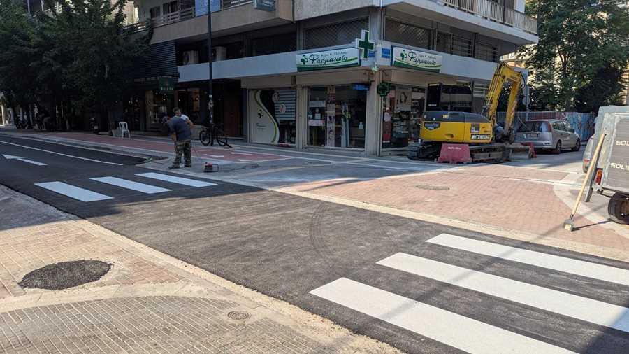 Το νέο τμήμα της οδού Ανθίμου Γαζή