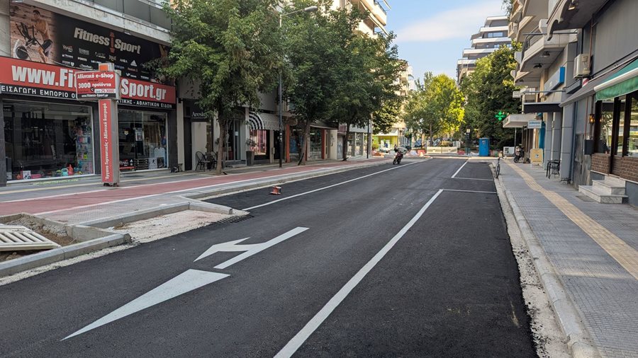 Το νέο τμήμα της οδού Ανθίμου Γαζή