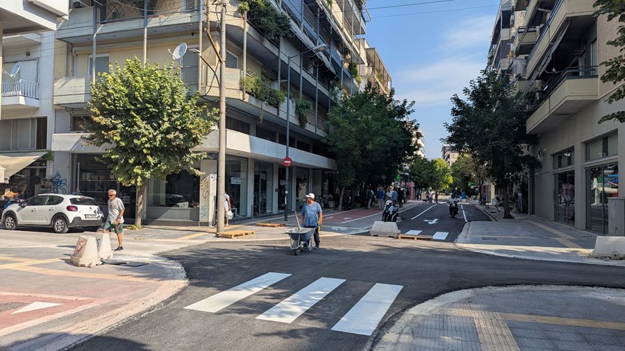 Το νέο τμήμα της οδού Ανθίμου Γαζή