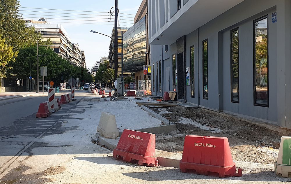 Κυκλοφοριακά έργα στην οδό Ανθίμου Γαζή, μπροστά στο ΟΥΗΛ