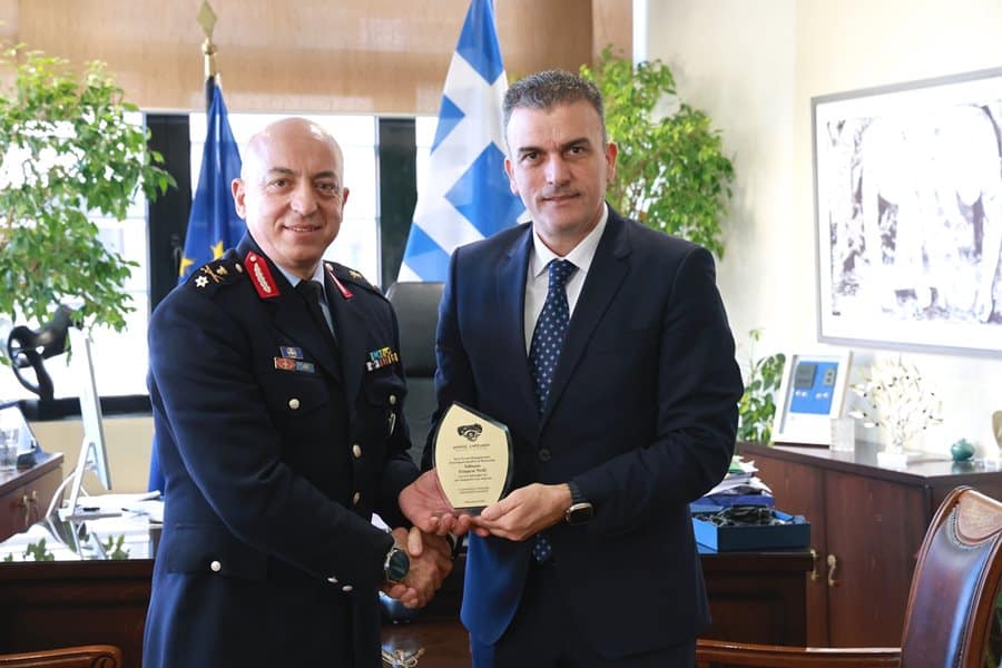 Συνάντηση δημάρχου Λαρισαίων με τον Ταξίαρχο Γεώργιο Ντιζέ, Περιφερειακή αστυνομική ηγεσία Θεσσαλίας.