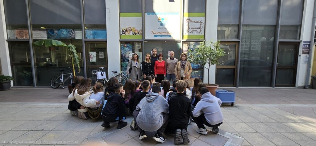 Άνθρωποι συγκεντρώνουν είδη για το Κοινωνικό Παντοπωλείο του Δήμου Λαρισαίων, με πρωτοβουλία από το.