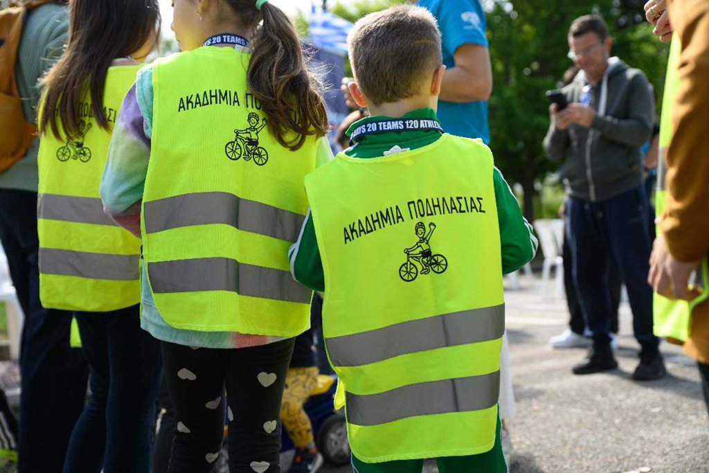 Στιγμιότυπο από την δράση "Οι Καλλιτέχνες του Ποδηλάτου στο Πάρκο Κυκλοφοριακής Αγωγής"