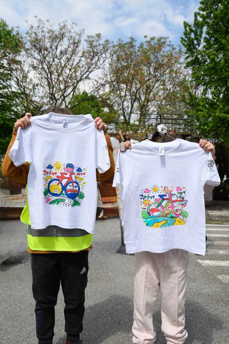 Στιγμιότυπο από την δράση "Οι Καλλιτέχνες του Ποδηλάτου στο Πάρκο Κυκλοφοριακής Αγωγής"