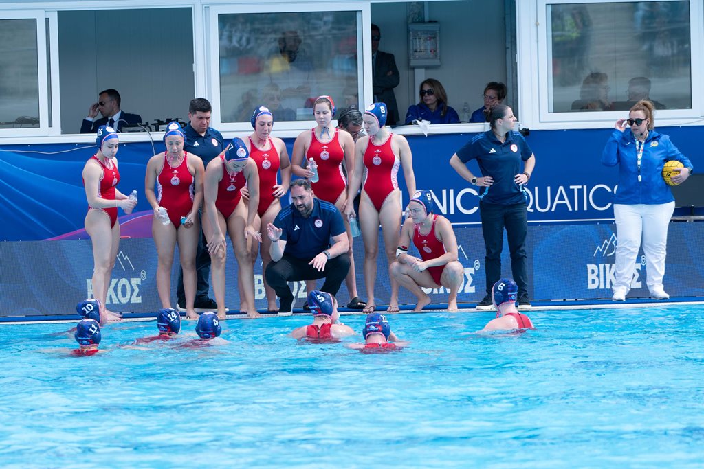 Στιγμιότυπο από τον τελικό του Final 4 του Κυπέλλου Γυναικών πόλο.