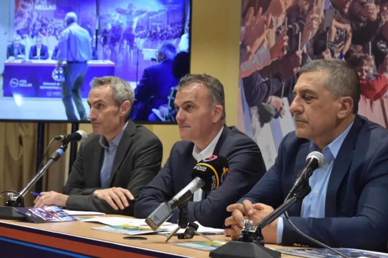 Στιγμιότυπο από την συνέντευξη τύπου για το ΔΕΗ tour of Hellas