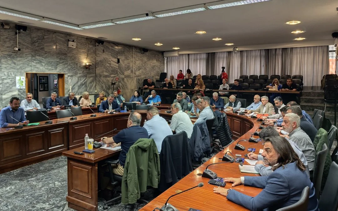 Στιγμιότυπο από την συνεδρίαση του Δημοτικού Συμβουλίου