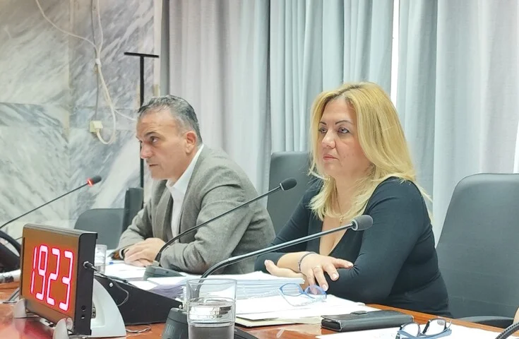 Στιγμιότυπο από την συνεδρίαση του Δημοτικού Συμβουλίου