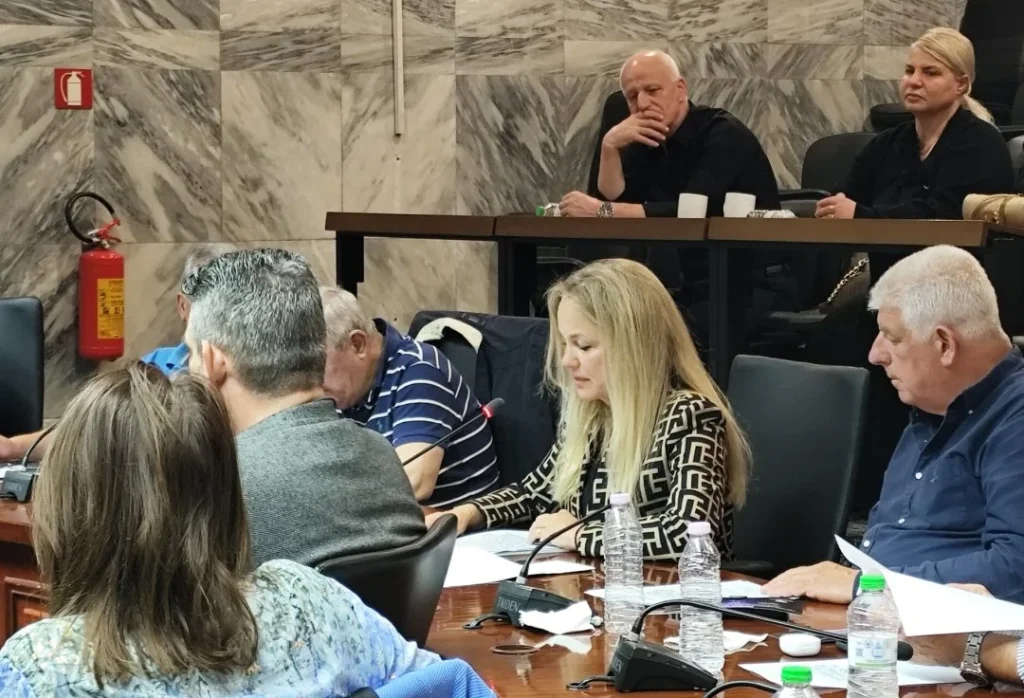 Στιγμιότυπο από την συνεδρίαση του Δημοτικού Συμβουλίου