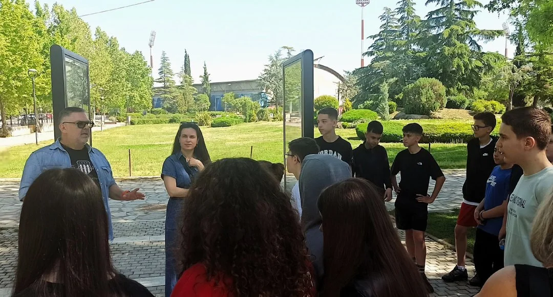 Στιγμιότυπο από την επίσκεψη μαθητών στον Ιπποκράτειο Τόπο
