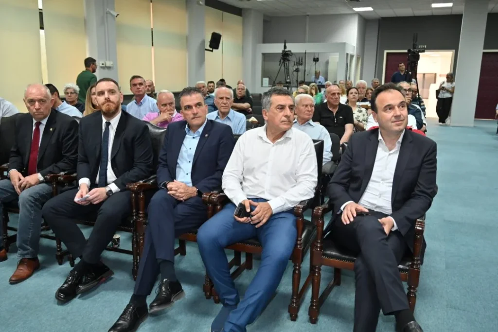 Στιγμιότυπο από την εκδήλωση «Νερό-Κλιματική κρίση-Γεωπολιτική»