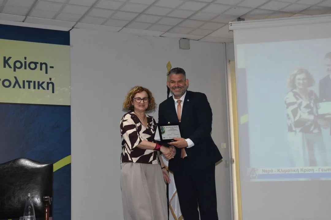 Στιγμιότυπο από την εκδήλωση «Νερό-Κλιματική κρίση-Γεωπολιτική»