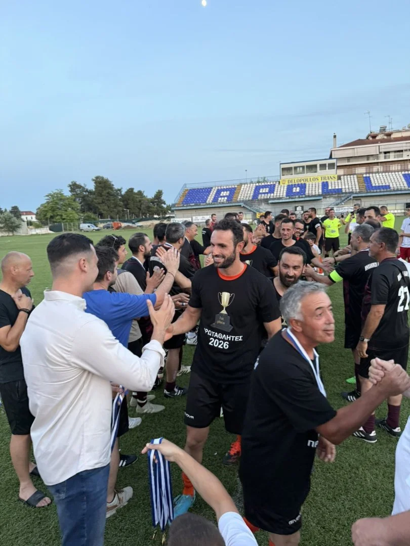 Στιγμιότυπο από τον τελικό της Α1 στο 39ο Πρωτάθλημα Ποδοσφαίρου Εργαζομένων Δήμου Λαρισαίων.