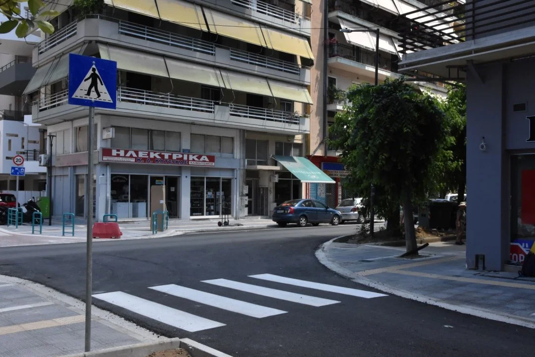 Στιγμιότυπο από την οδό Ταγματάρχου Βελισσαρίου μετά την ολοκλήρωση των εργασιών.