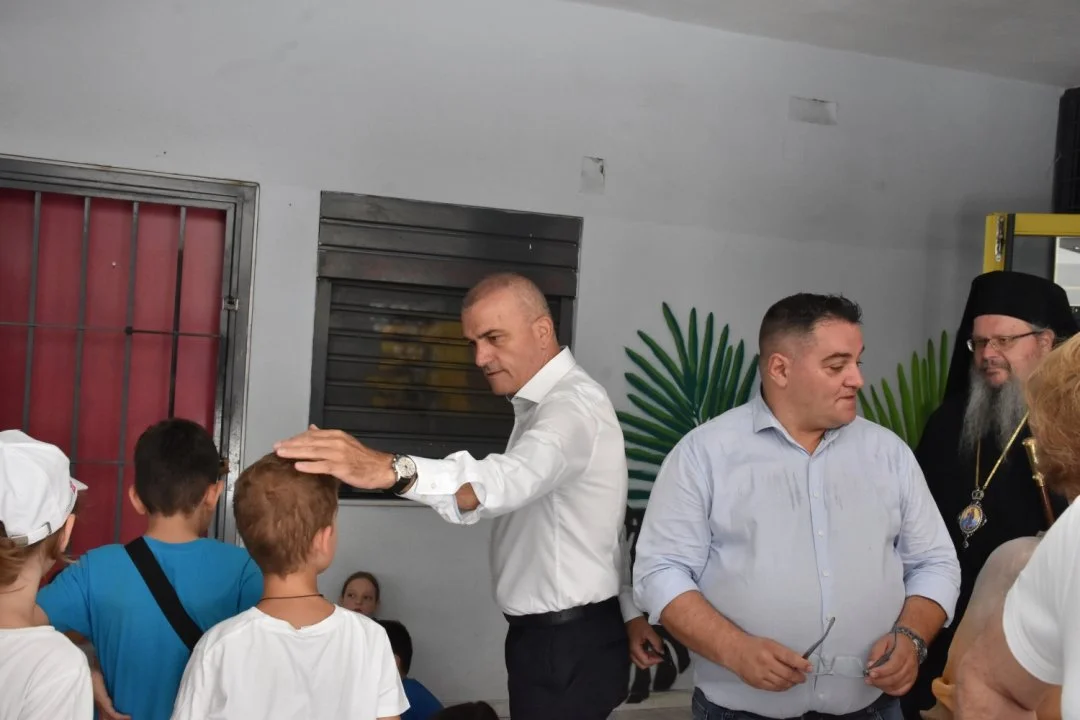 Στιγμιότυπο από τον αγιασμό για την Κατασκήνωση στην Πόλη 2026.
