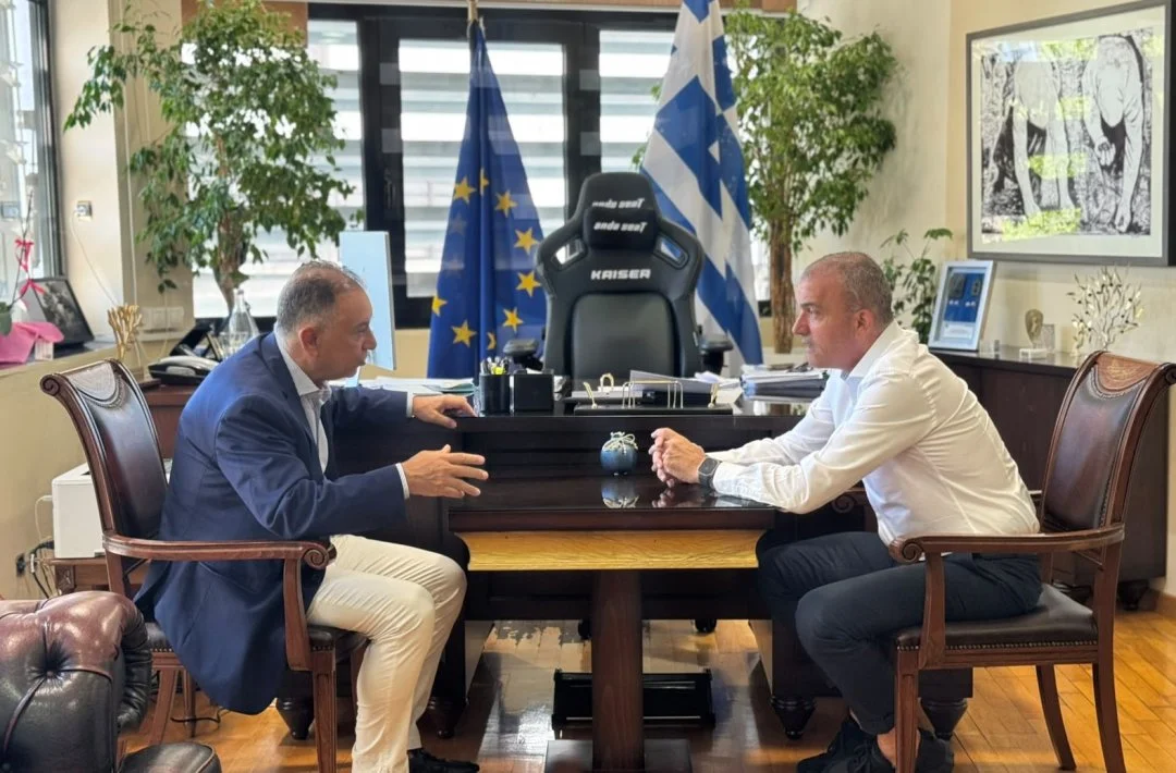 Στιγμιότυπο από την συνάντηση εργασίας Θ.Μαμάκου-Χ.Κέλλα.