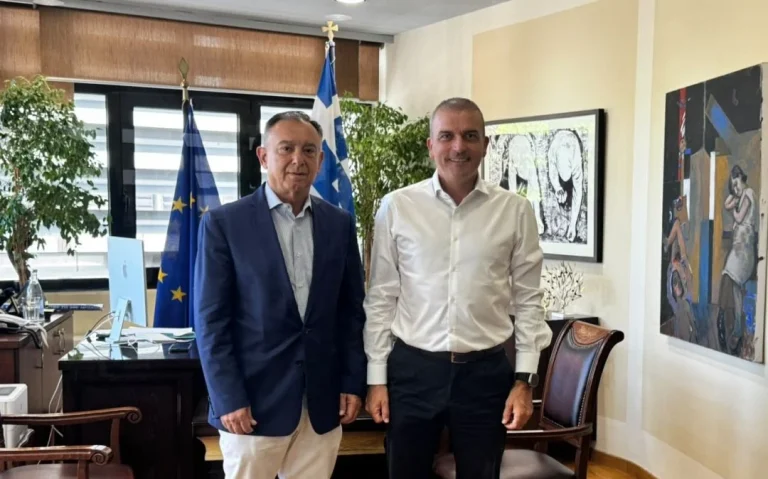 Στιγμιότυπο από την συνάντηση εργασίας Θ.Μαμάκου-Χ.Κέλλα.