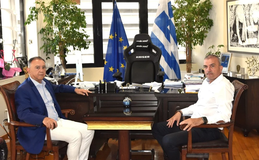 Στιγμιότυπο από την συνάντηση εργασίας Θ.Μαμάκου-Χ.Κέλλα.