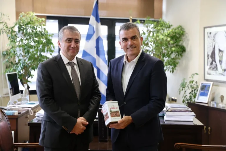 Συνάντηση του Δημάρχου Λαρισαίων, κ.Θανάση Μαμάκου με τον Πρέσβη του Αζερμπαϊτζάν, κ.Arif Mammadov